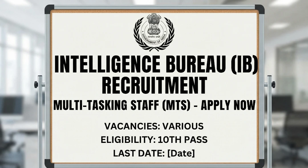 Intelligence Bureau (IB) MTS Recruitment :పదో తరగతి అర్హతతో ఇంటెలిజెన్స్ బ్యూరోలో ఉద్యోగాలు.. రేపటి నుంచే దరఖాస్తులు షురూ!