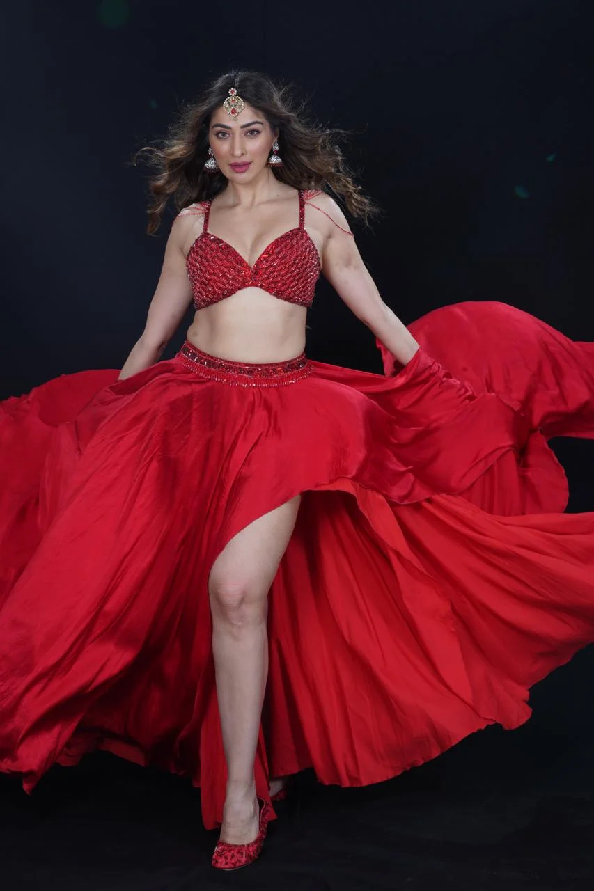Rai Lakshmi Shines in Stunning Red  – Elegant & Bold Photoshoot Look