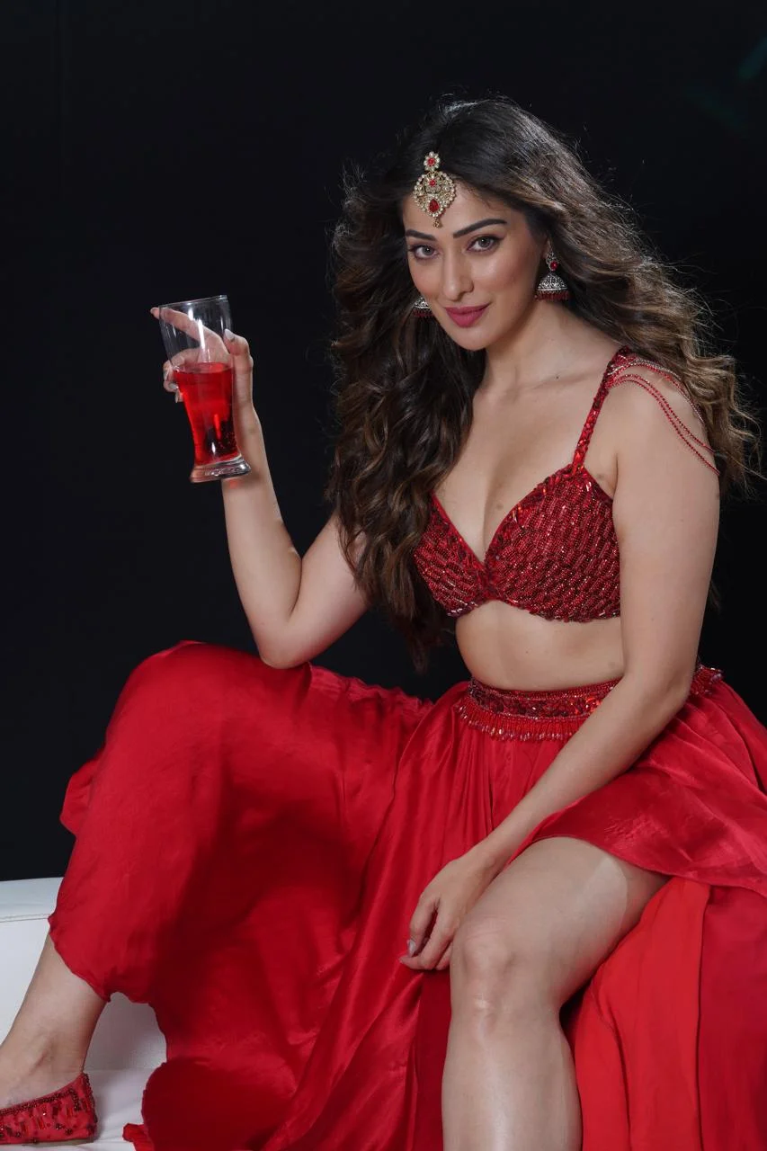 Rai Lakshmi Shines in Stunning Red  – Elegant & Bold Photoshoot Look