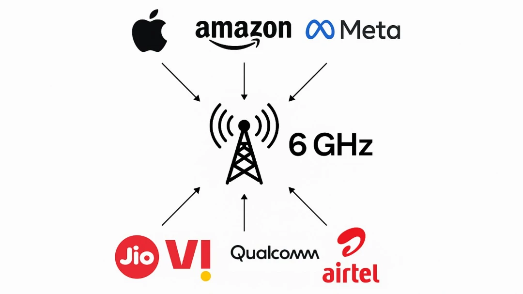 6 GHz స్పెక్ట్రమ్ కోసం పోరు: జియో, వొడాఫోన్లకు వ్యతిరేకంగా యాపిల్, అమెజాన్ కూటమి!